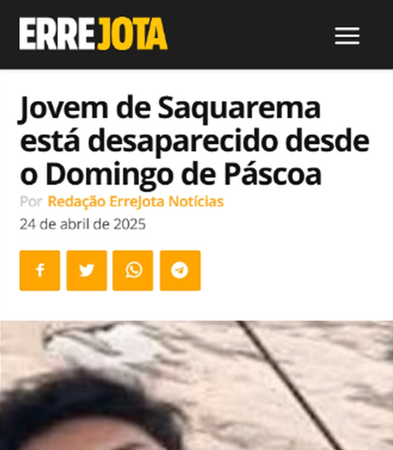 Matéria Jornalística - Caso de desaparecimento